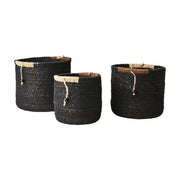 Basket "Mabida" black D15/14cm H12 Pots & Co Affari